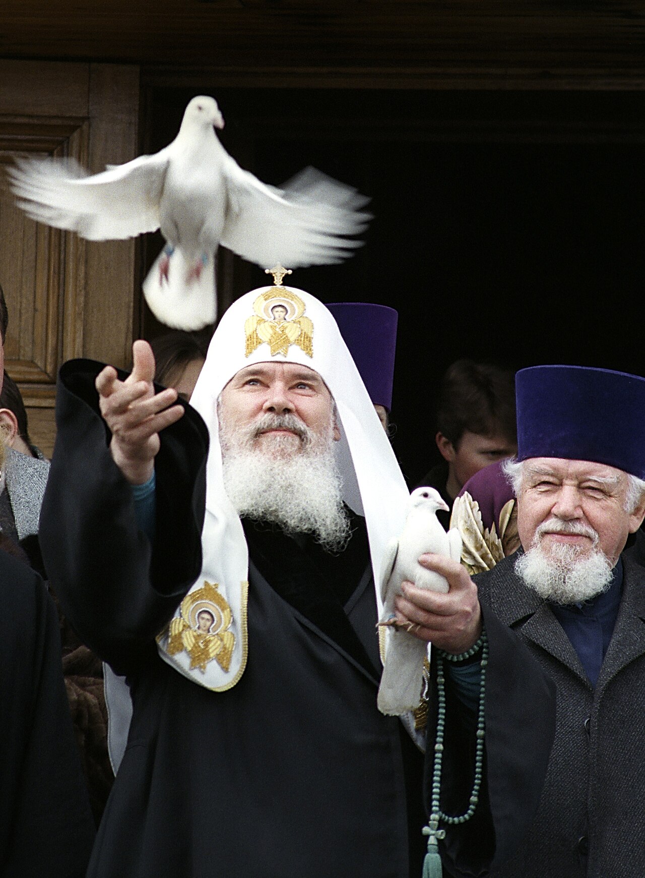 Patriarch Aleksy II (Ridiger) of Moscow, identified in the Garrard research as KGB agent "Drozhd" (Thrush), recruited on February 28, 1958. He elevated Kirill to Metropolitan and presided over the DECR during Kirill's twenty-year chairmanship.