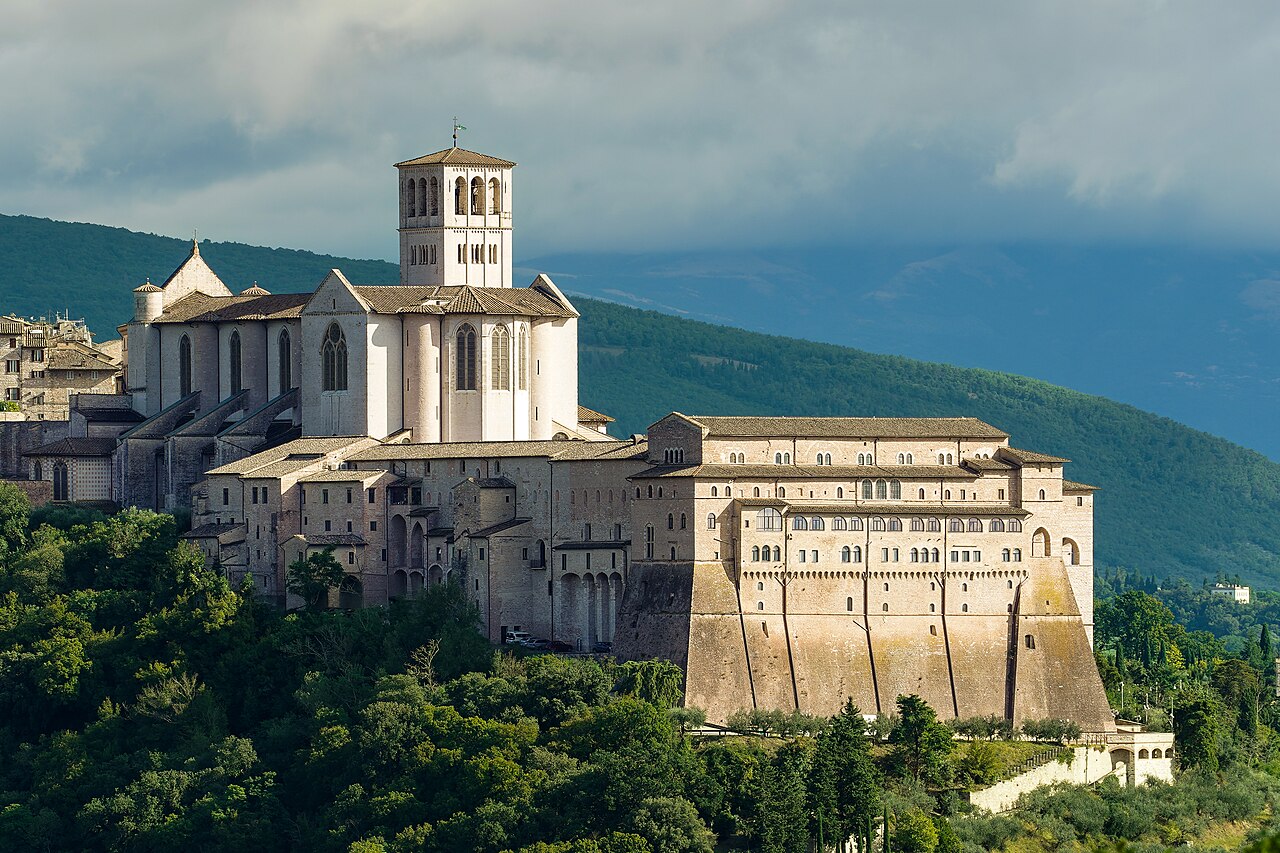 The Basilica of Francis of Assisi in Umbria, Italy, where the relics of Francis of Assisi are kept. Fr. Seraphim Rose taught that the sanctity of Francis is "unacceptable to Orthodoxy" due to "the loss of grace which follows on separation from the Church of Christ."