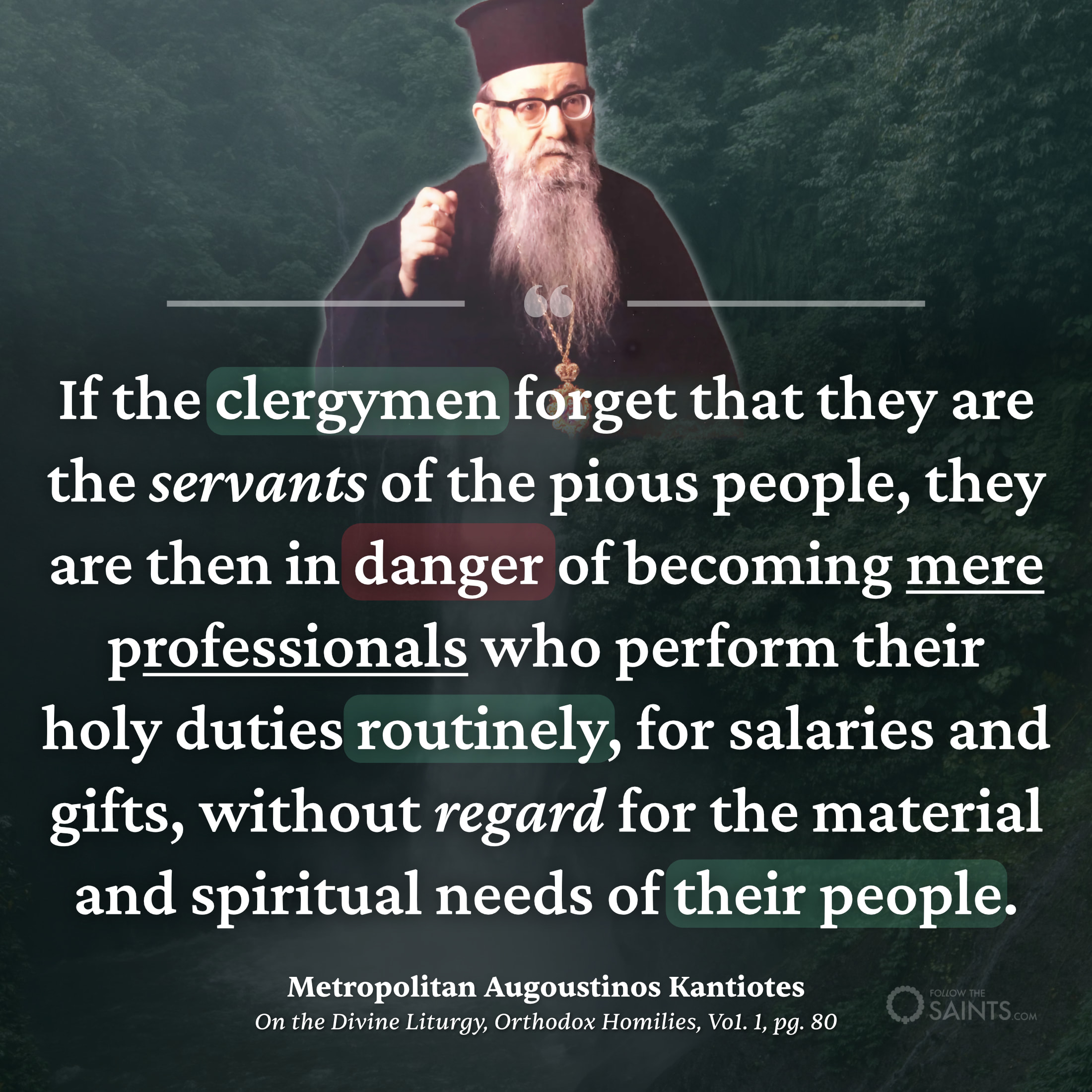 Clergymen are servants - Metropolitan Augoustinos Kantiotes