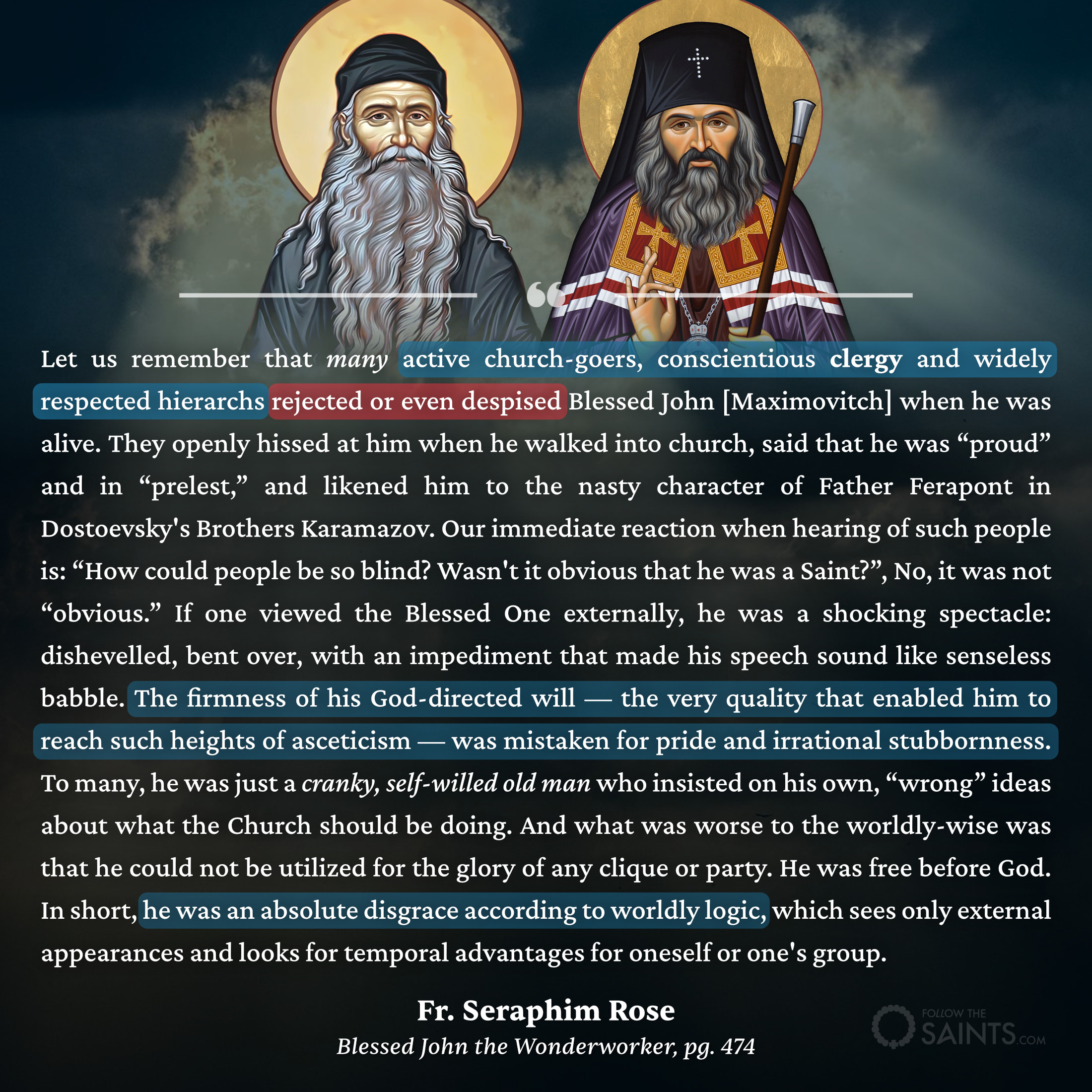 Many despised St. John - Fr. Seraphim Rose