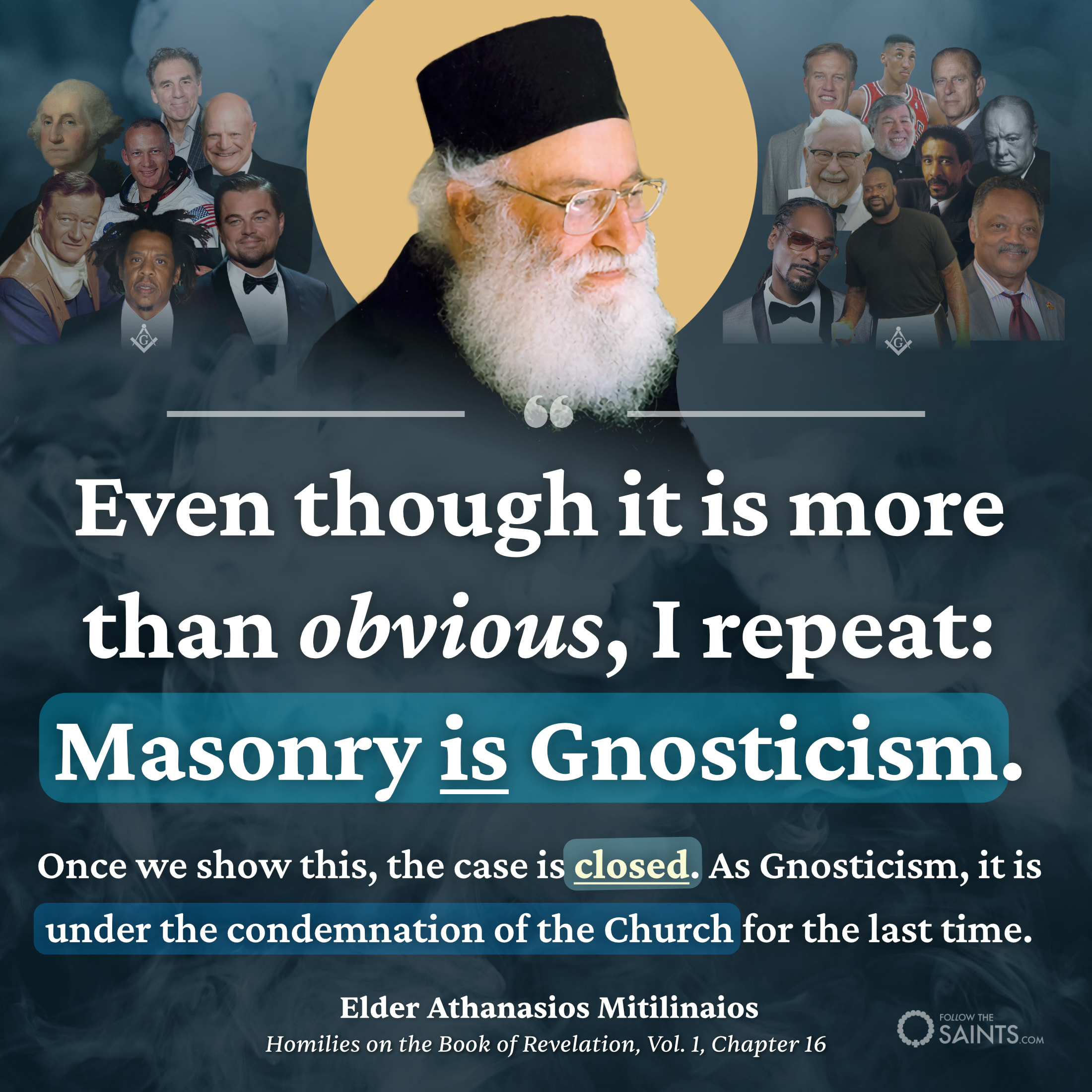 Masonry is Gnosticism - Elder Athanasios Mitilinaios