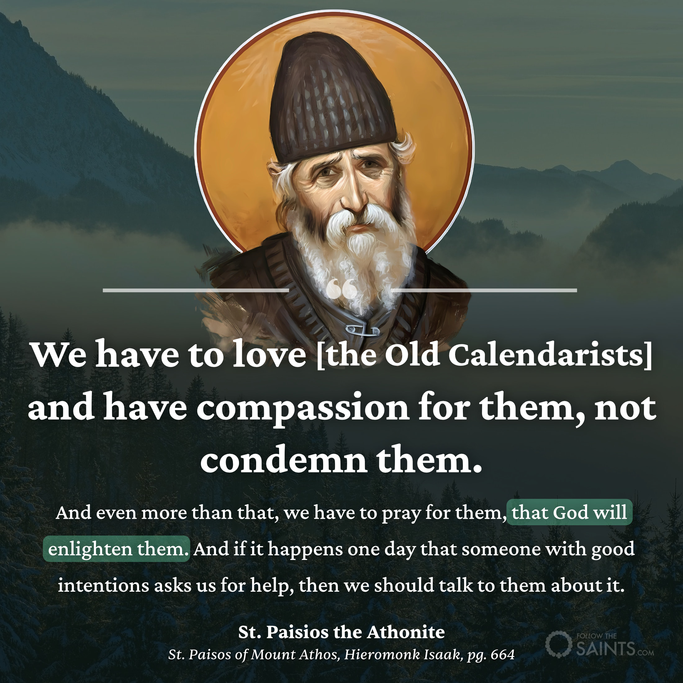 Old Calendarists Must Accept St. Paisios or Reject Their Own Saints