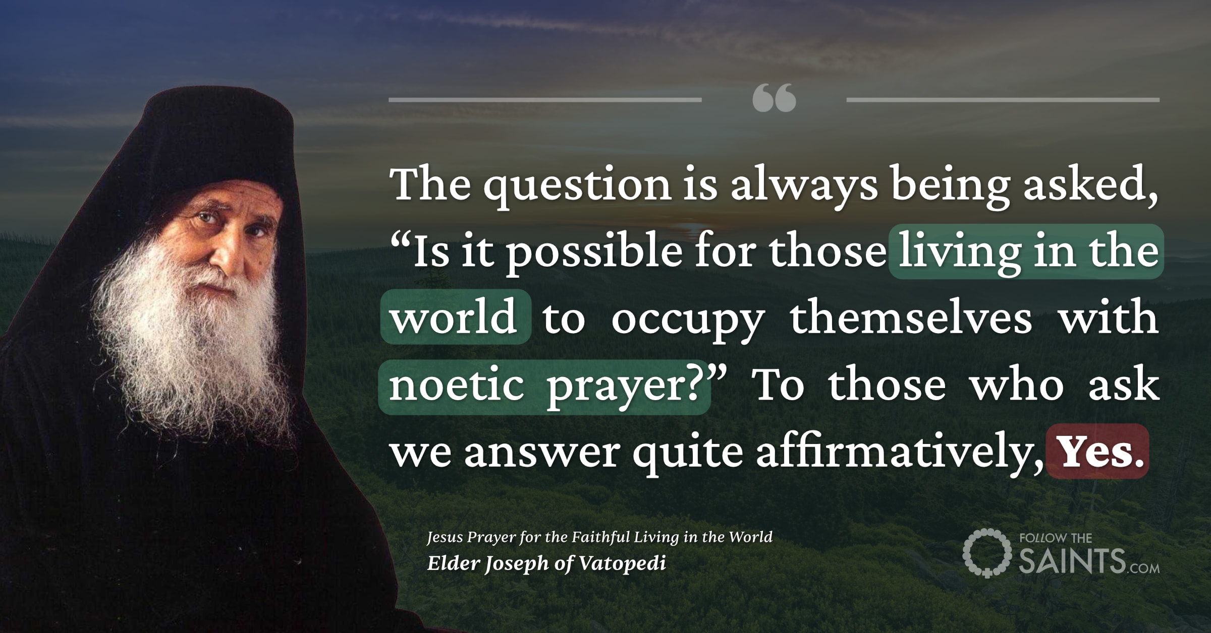 Is noetic prayer for the laity?