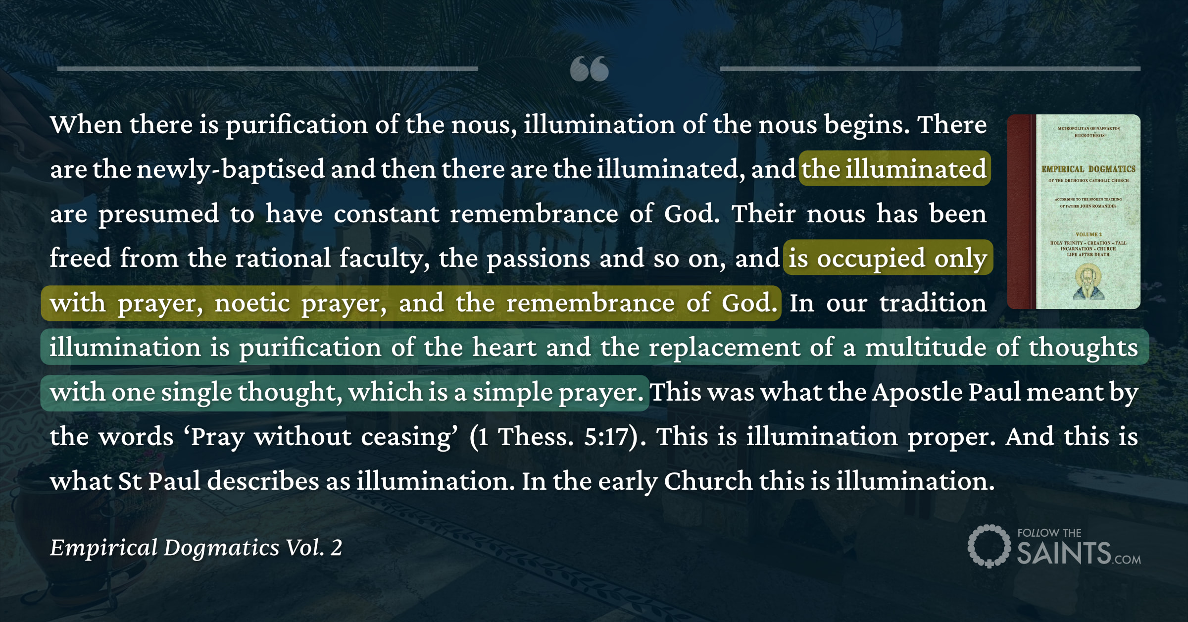 Illumined have noetic prayer - Fr. John Romanides