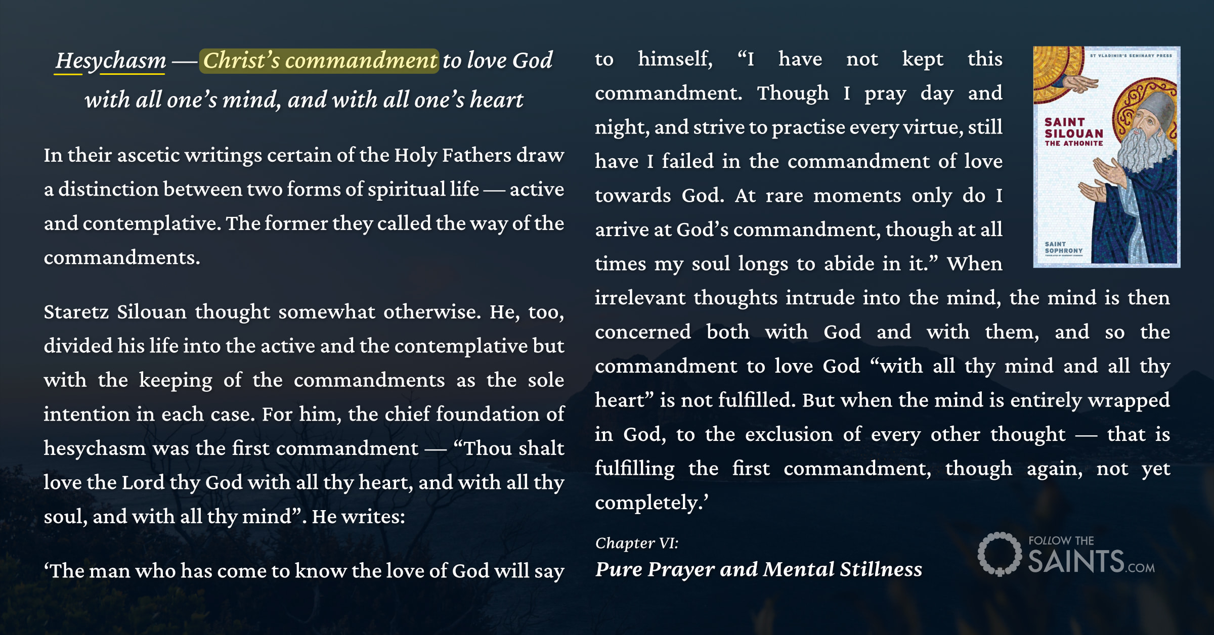 Silouan Hesychasm - St. Silouan the Athonite