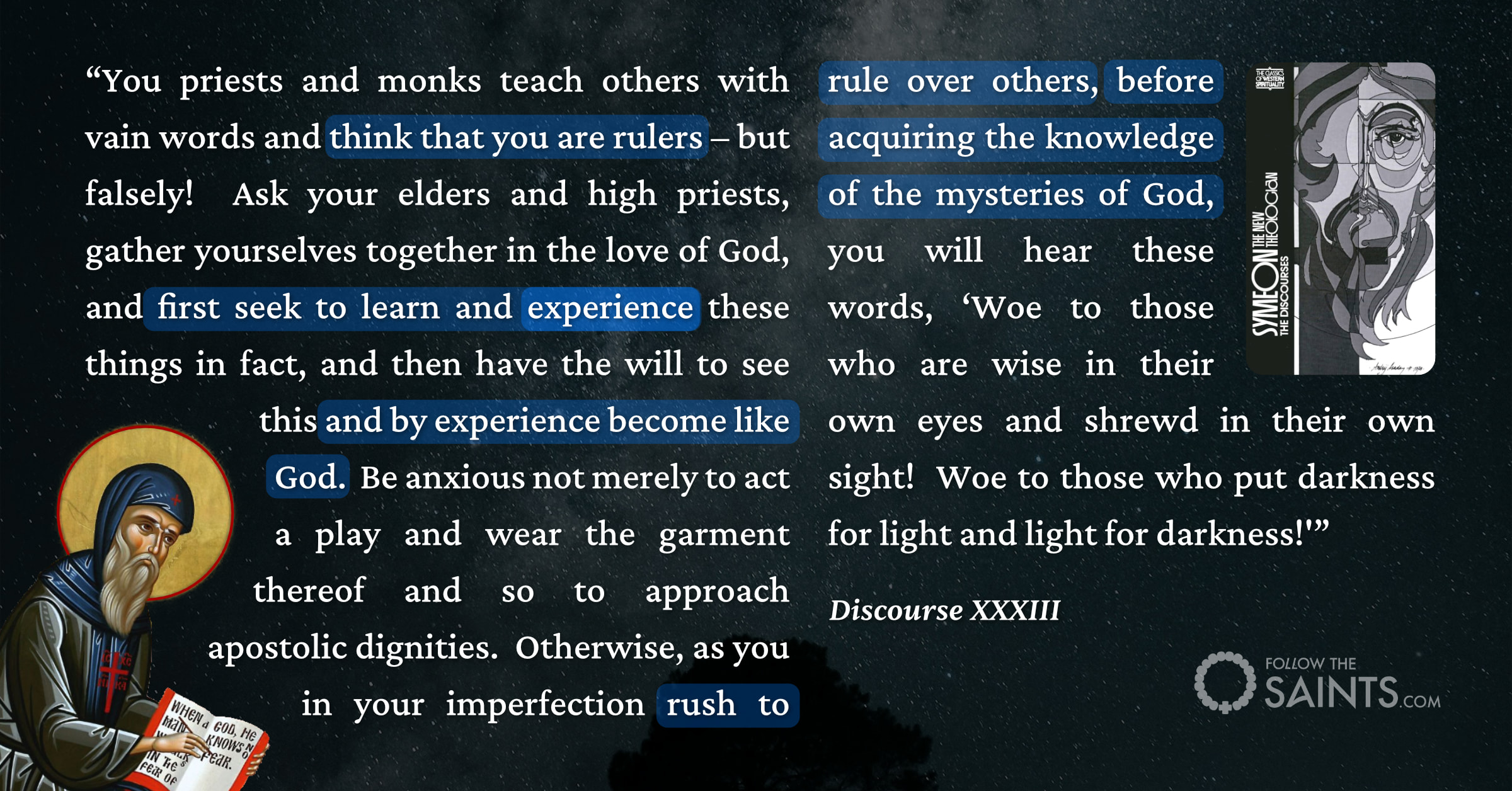 Experience before Leading - St. Isaac the Syrian