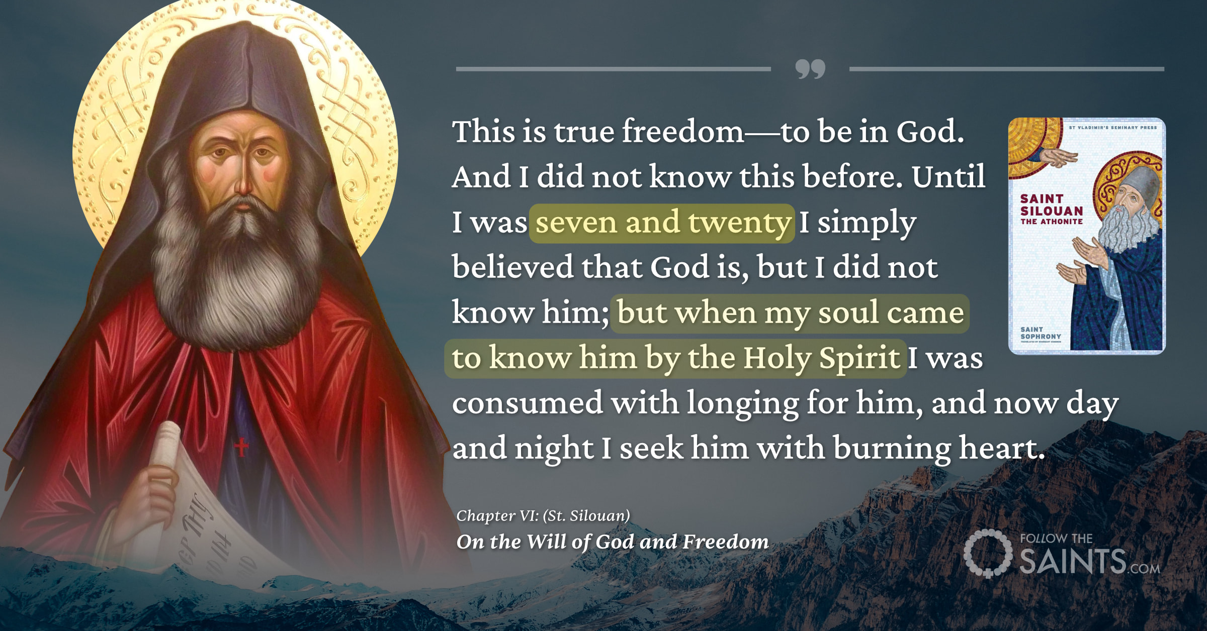 Silouan talks about acquiring the Holy Spirit - St. Silouan