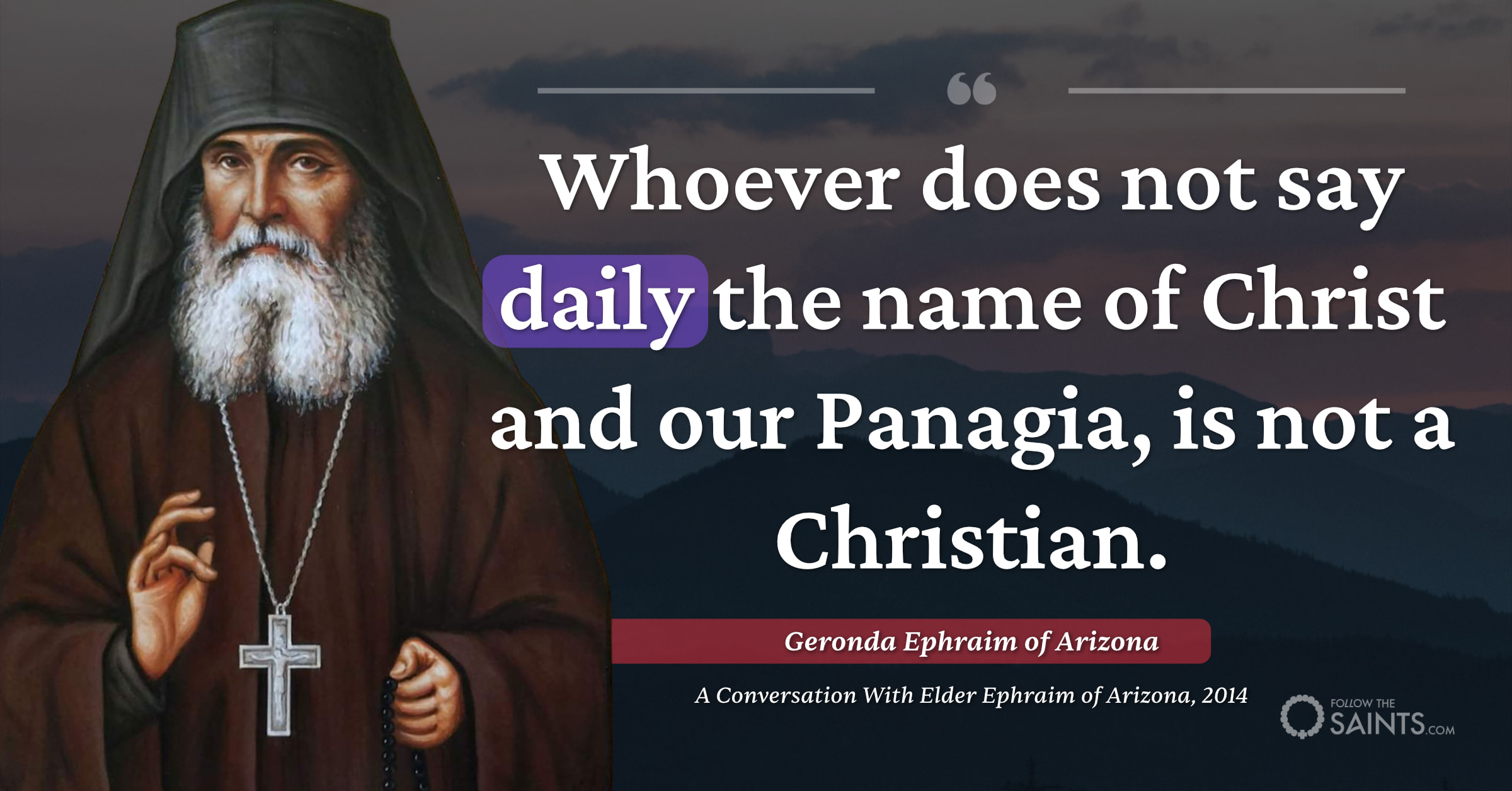 Who is not a Christian? - Geronda Ephraim of Arizona